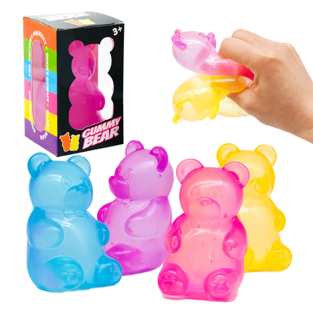 Ours Gomme Anti-Stress TPR – Jouet Sensoriel Relaxant pour Enfants 8-13 Ans