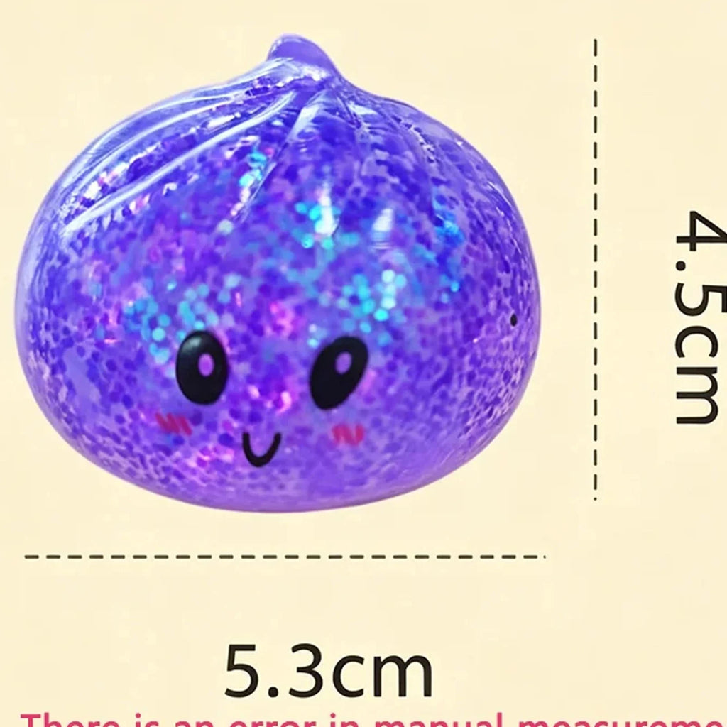Squishy Glitter Ravioli Stress Ball - Shimmering Bead Sensory Toy